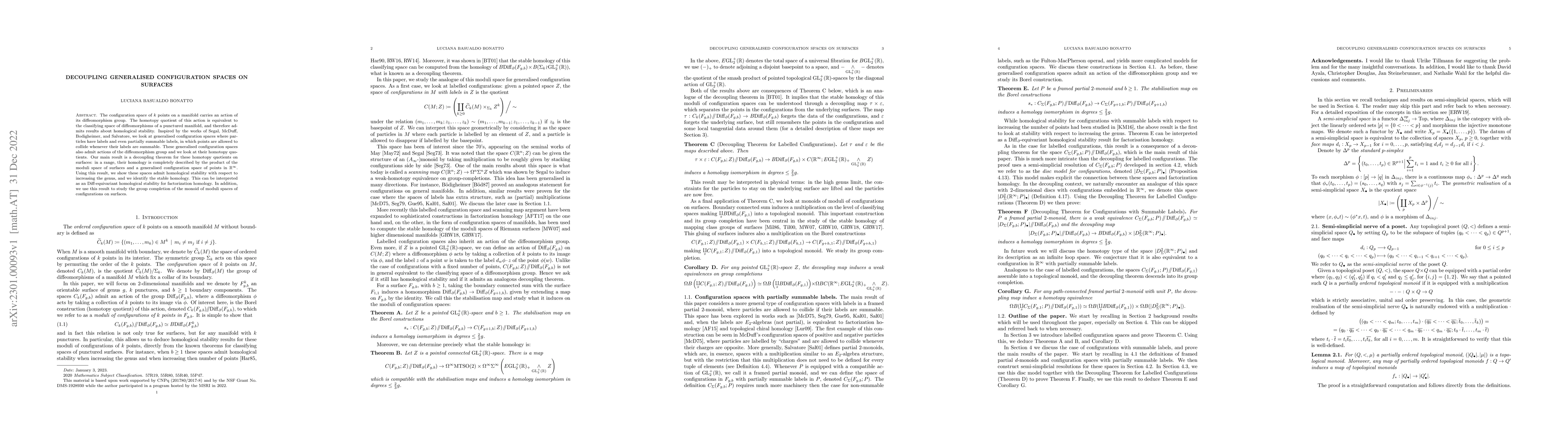 Thumbnail for Decoupling generalised configuration spaces on surfaces