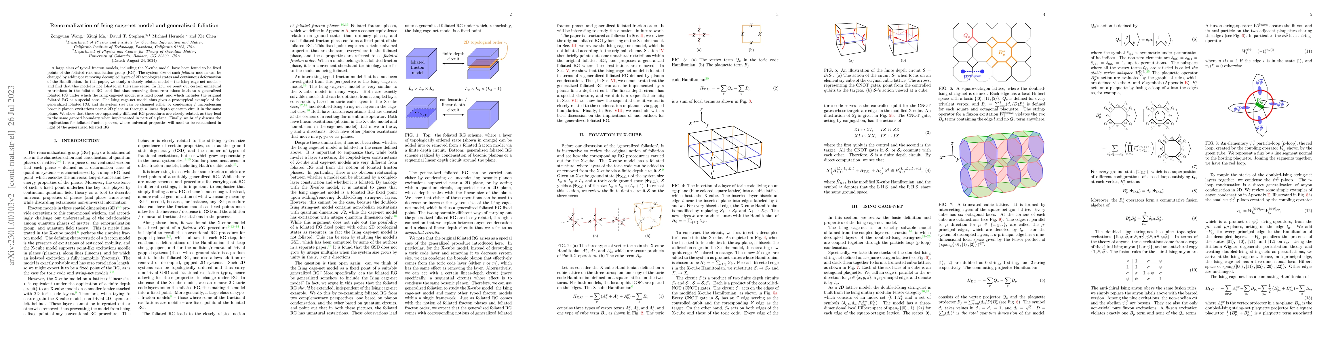 Thumbnail for Renormalization of Ising cage-net model and generalized foliation