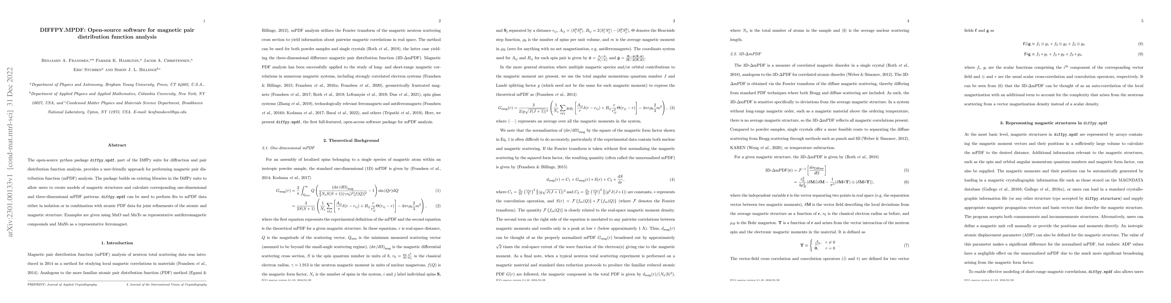 Thumbnail for DIFFPY.MPDF: Open-source software for magnetic pair distribution
  function analysis