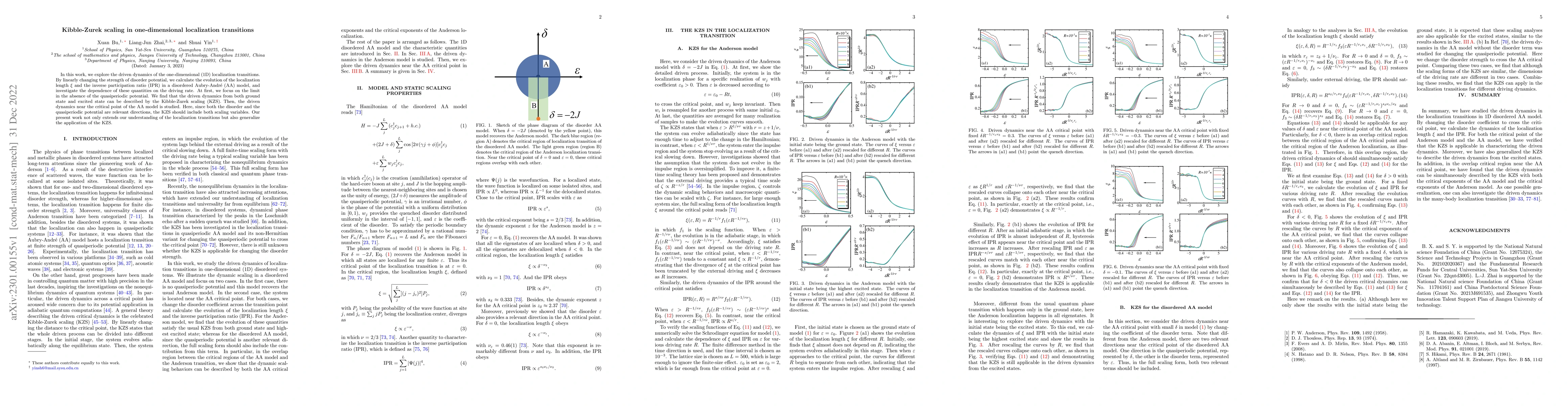 Thumbnail for Kibble-Zurek scaling in one-dimensional localization transitions