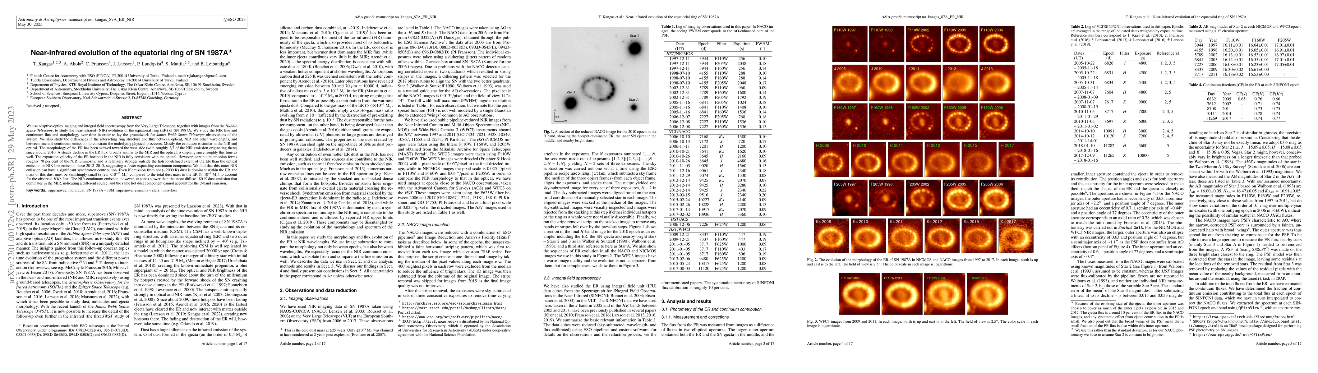 Thumbnail for Near-infrared evolution of the equatorial ring of SN 1987A