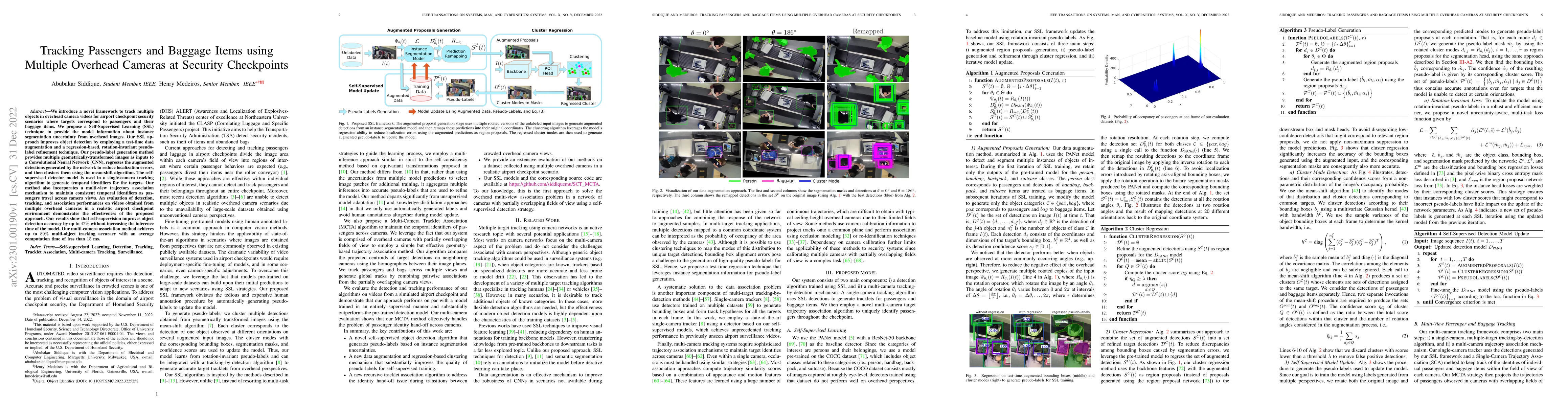 Thumbnail for Tracking Passengers and Baggage Items using Multiple Overhead Cameras at
  Security Checkpoints