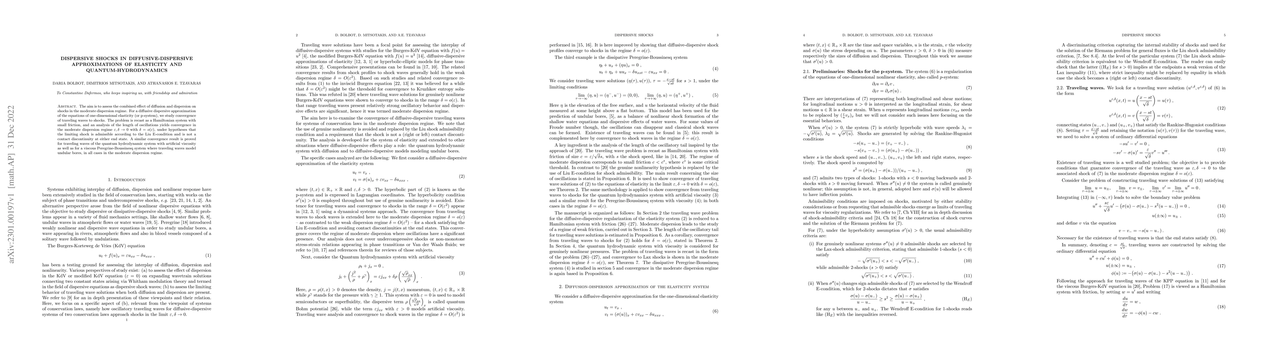 Thumbnail for Dispersive shocks in diffusive-dispersive approximations of elasticity
  and quantum-hydrodynamics