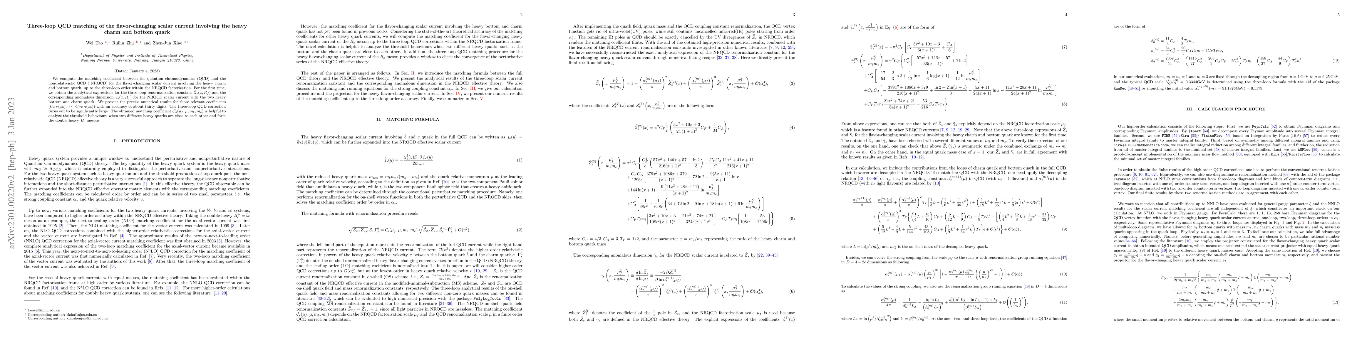Thumbnail for Three-loop QCD matching of the flavor-changing scalar current involving
  the heavy charm and bottom quark
