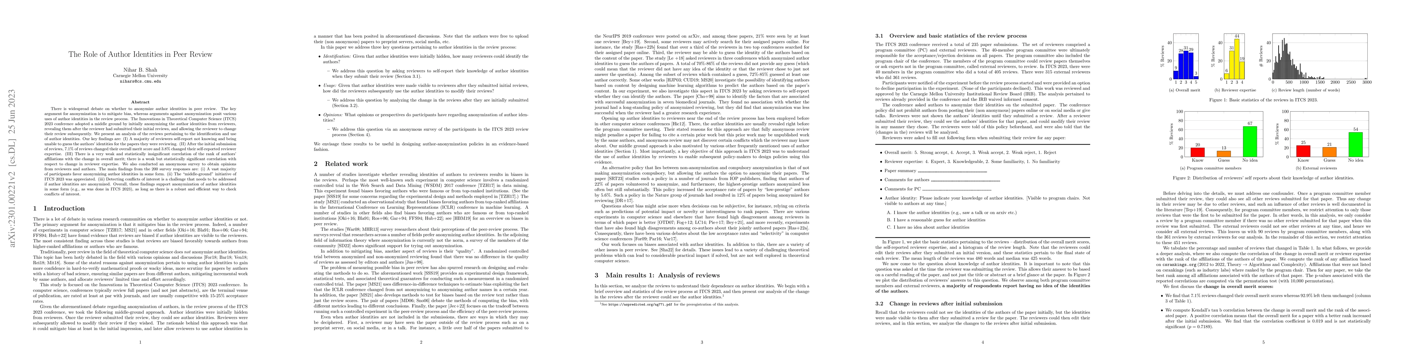 Thumbnail for The Role of Author Identities in Peer Review