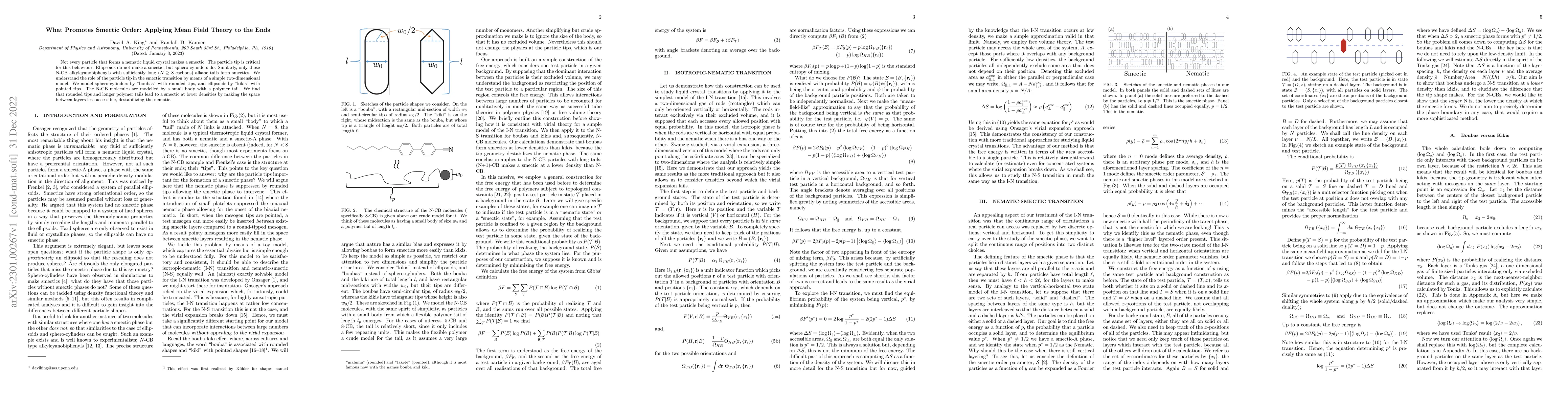 Thumbnail for What Promotes Smectic Order: Applying Mean Field Theory to the Ends