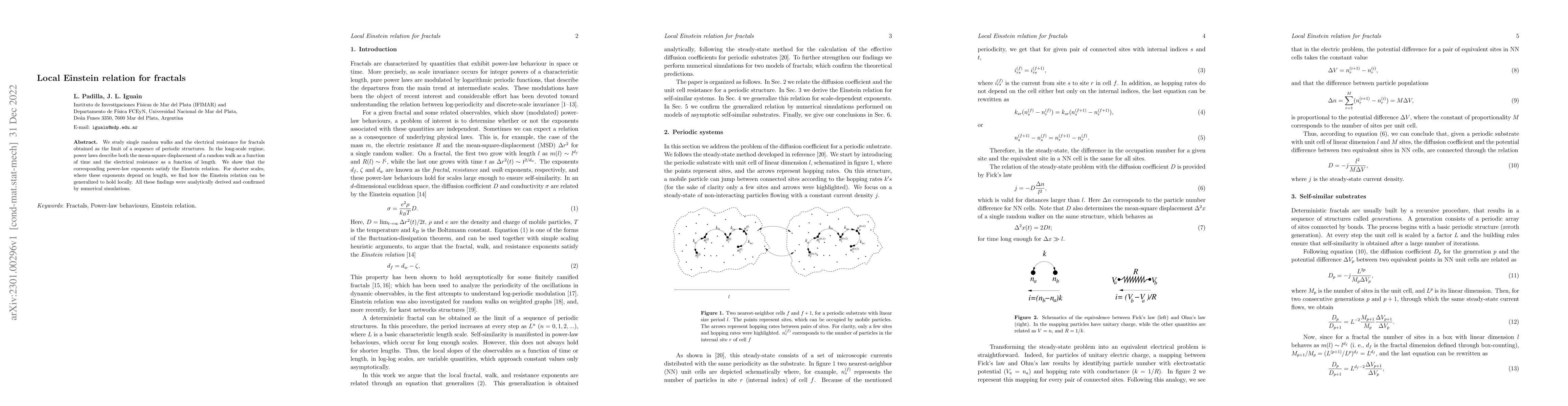 Thumbnail for Local Einstein relation for fractals