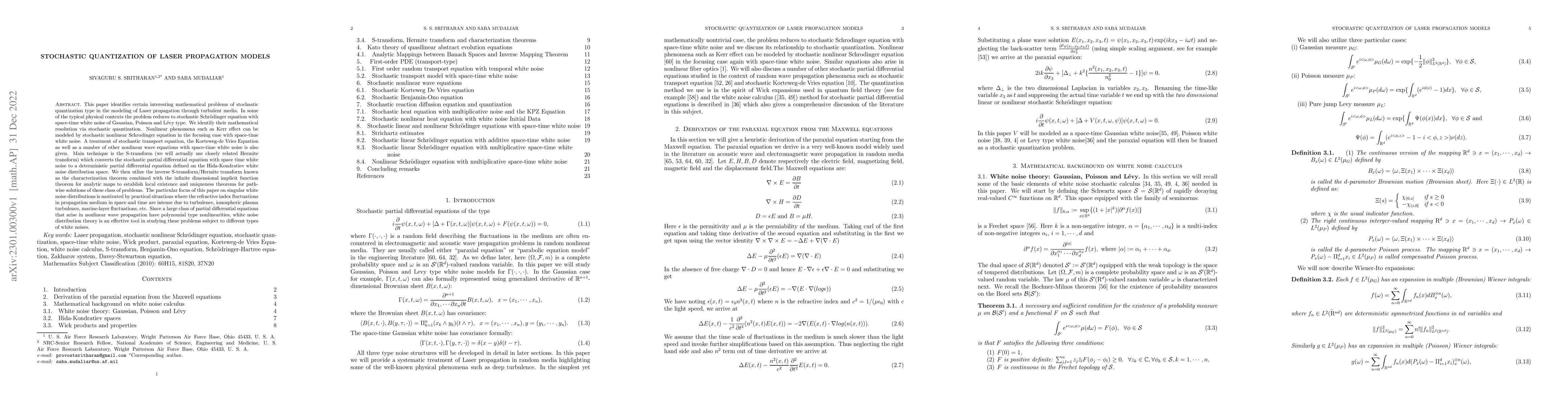 Thumbnail for Stochastic Quantization of Laser Propagation Models