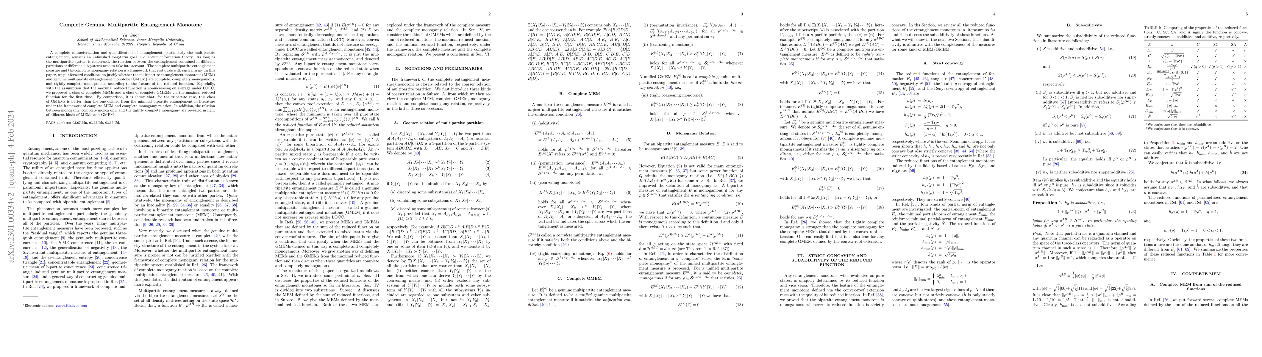Thumbnail for Complete Genuine Multipartite Entanglement Monotone