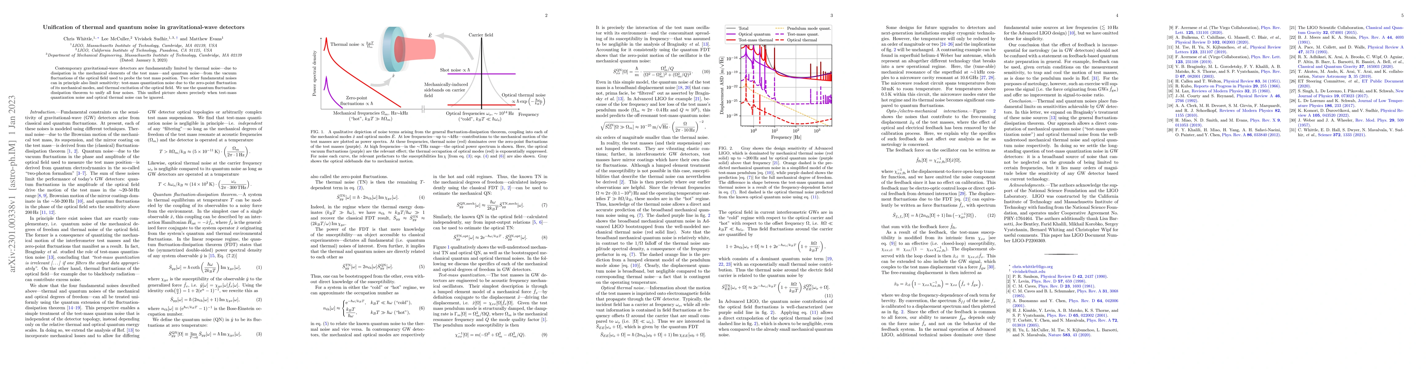 Thumbnail for Unification of thermal and quantum noise in gravitational-wave detectors