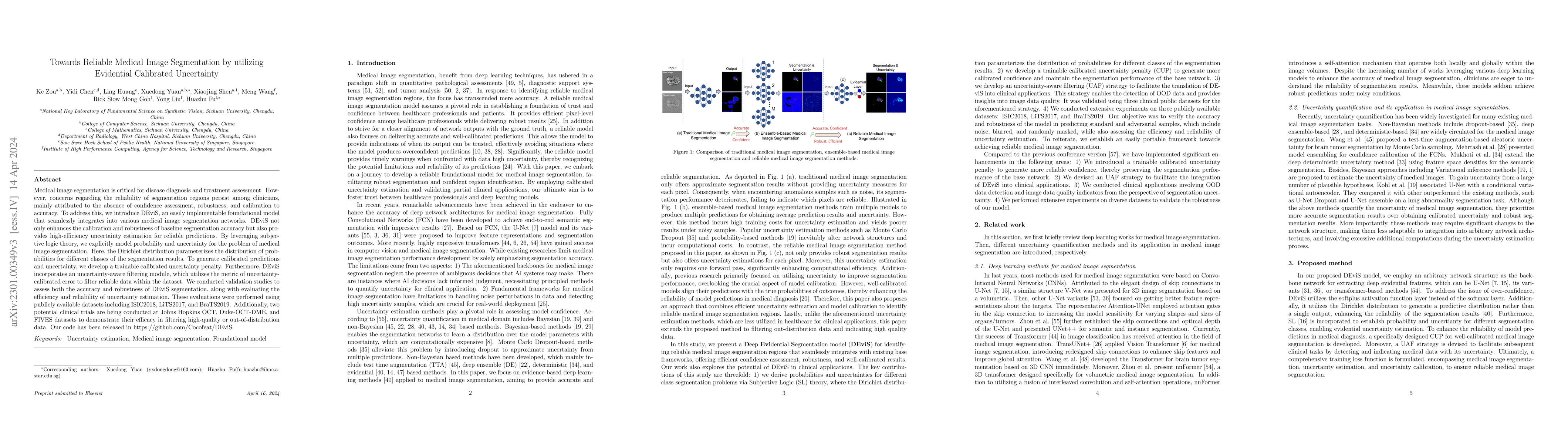Thumbnail for Towards Reliable Medical Image Segmentation by utilizing Evidential
  Calibrated Uncertainty