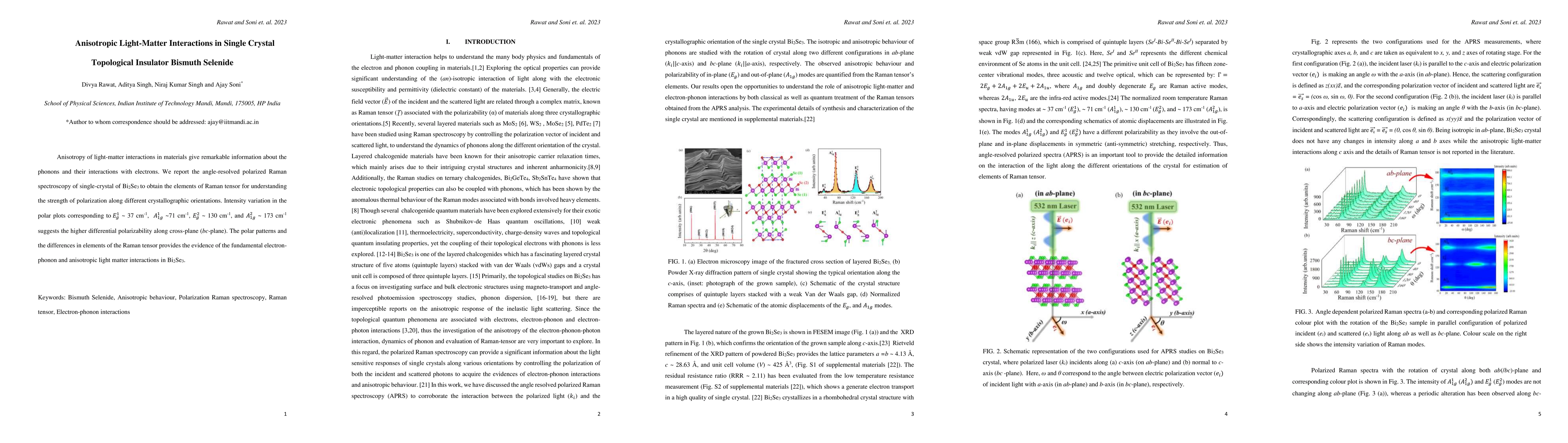 Thumbnail for Anisotropic Light-Matter Interactions in Single Crystal Topological
  Insulator Bismuth Selenide