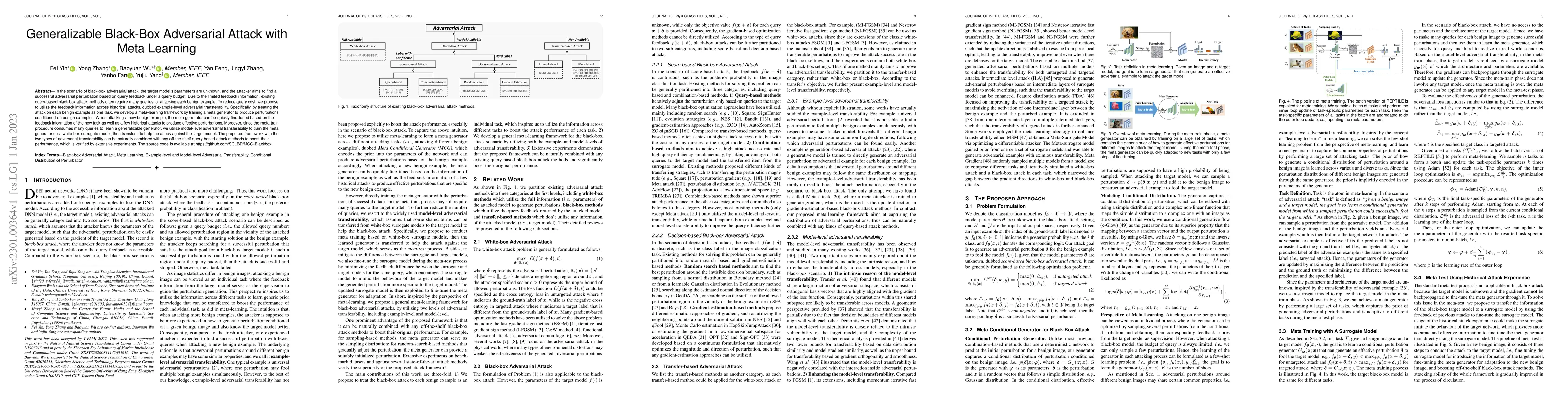 Thumbnail for Generalizable Black-Box Adversarial Attack with Meta Learning