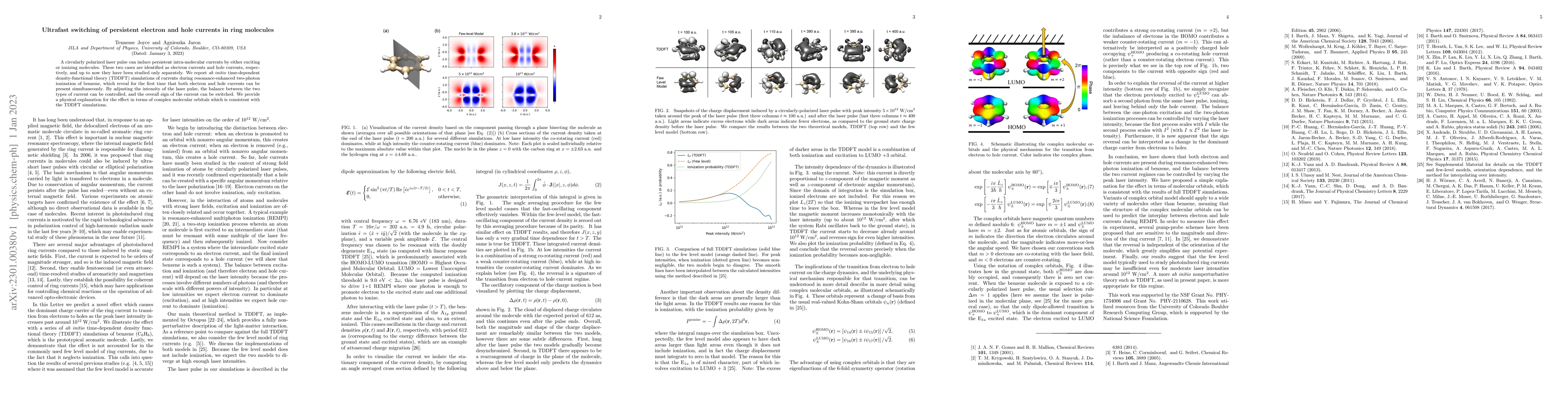 Thumbnail for Ultrafast switching of persistent electron and hole currents in ring
  molecules
