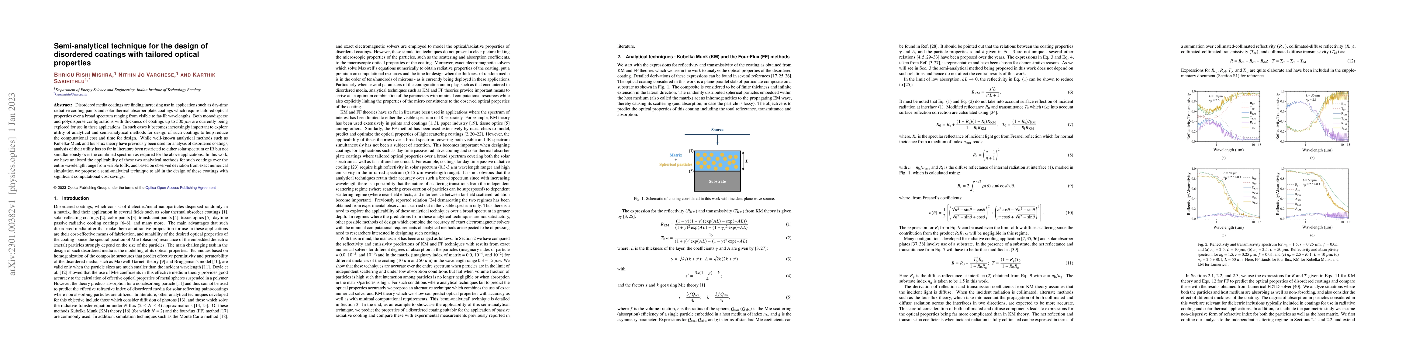 Thumbnail for Semi-analytical technique for the design of disordered coatings with
  tailored optical properties