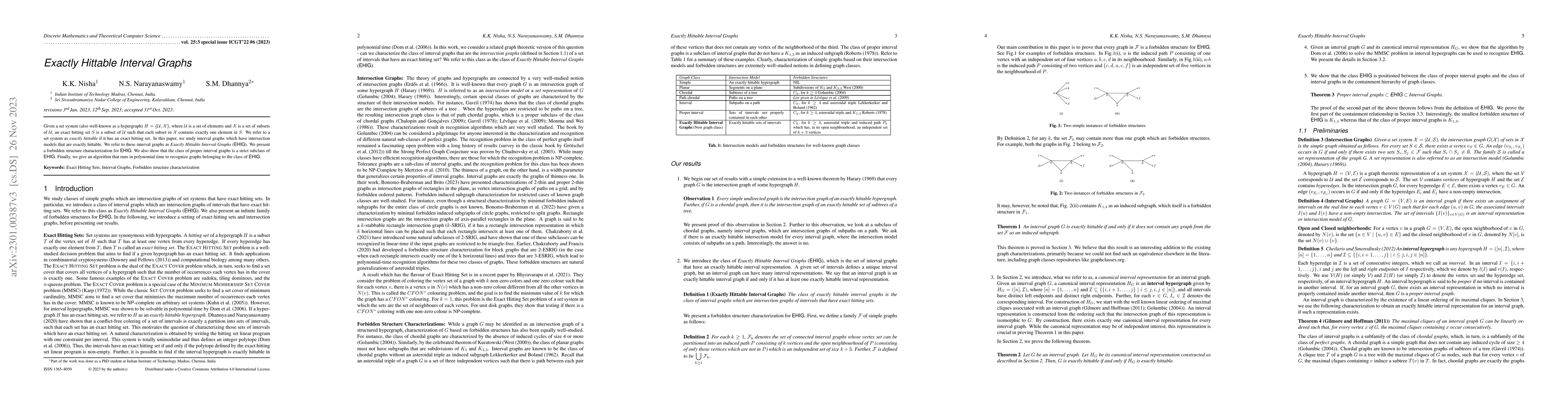 Thumbnail for Exactly Hittable Interval Graphs