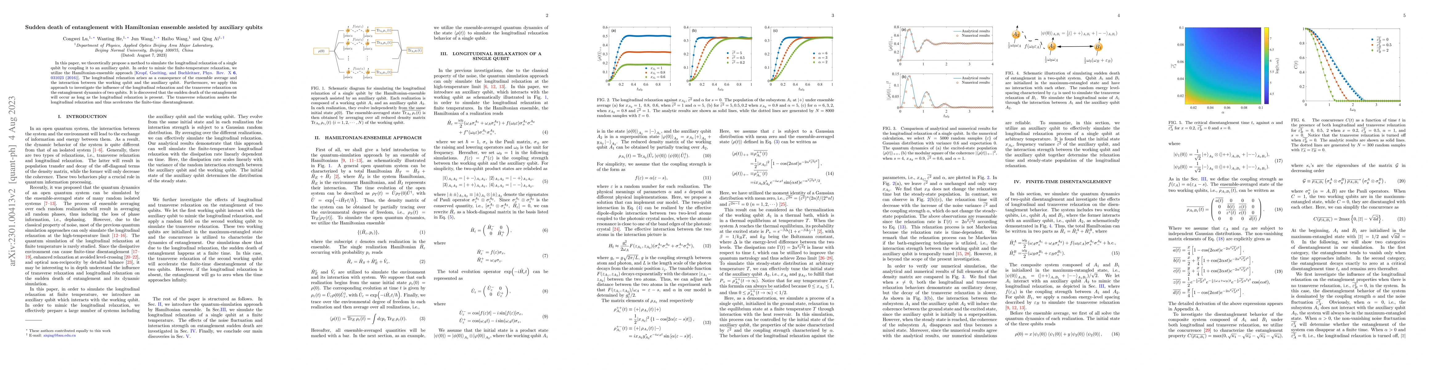 Thumbnail for Sudden death of entanglement with Hamiltonian ensemble assisted by
  auxiliary qubits
