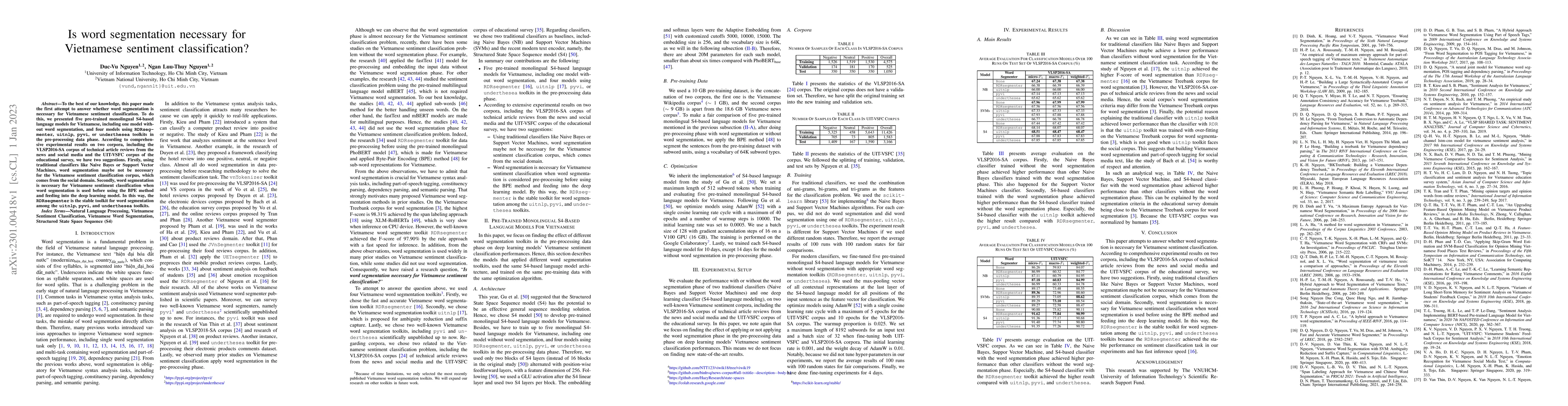 Thumbnail for Is word segmentation necessary for Vietnamese sentiment classification?