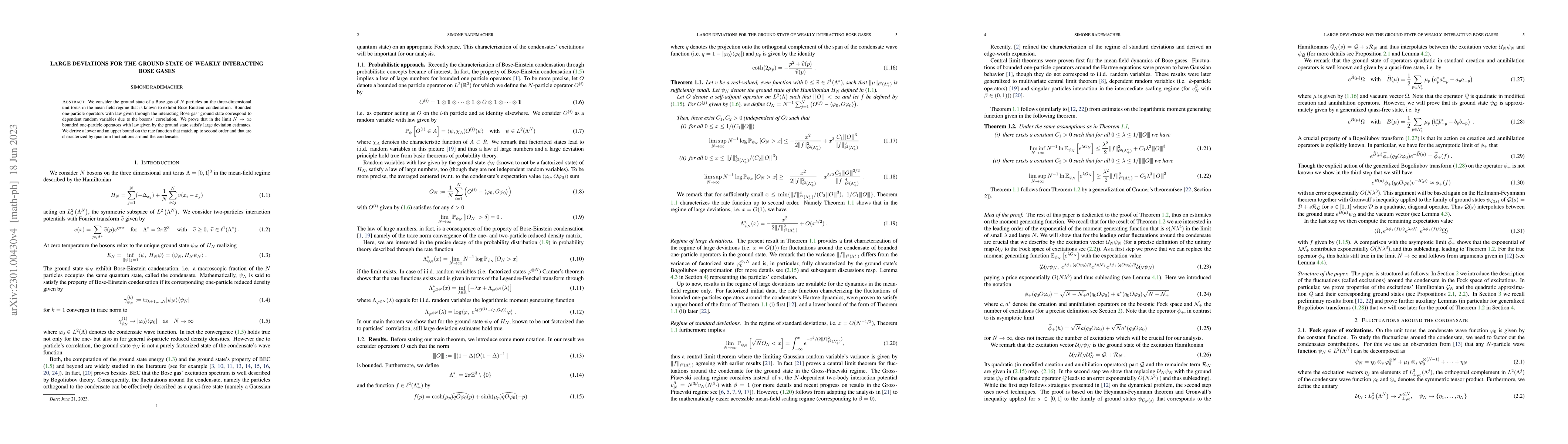 Thumbnail for Large deviations for the ground state of weakly interacting Bose gases
