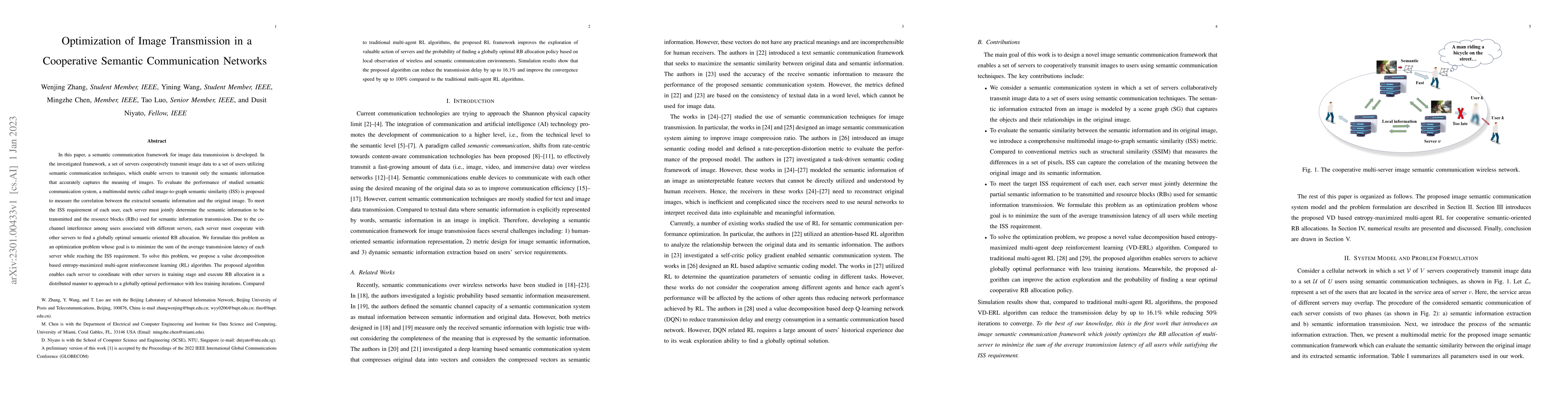 Thumbnail for Optimization of Image Transmission in a Cooperative Semantic
  Communication Networks