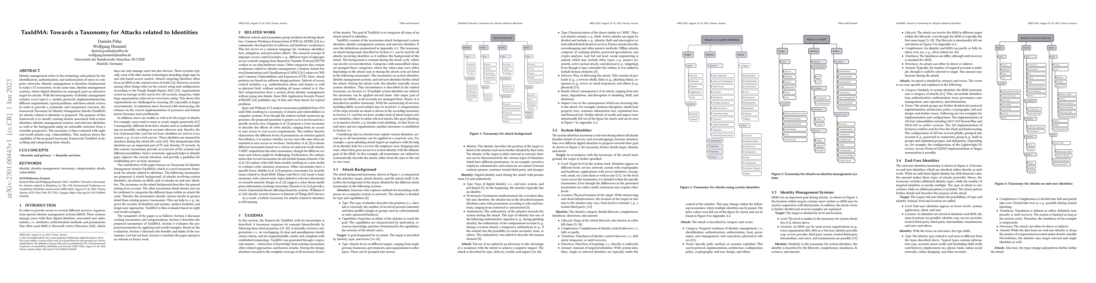 Thumbnail for TaxIdMA: Towards a Taxonomy for Attacks related to Identities