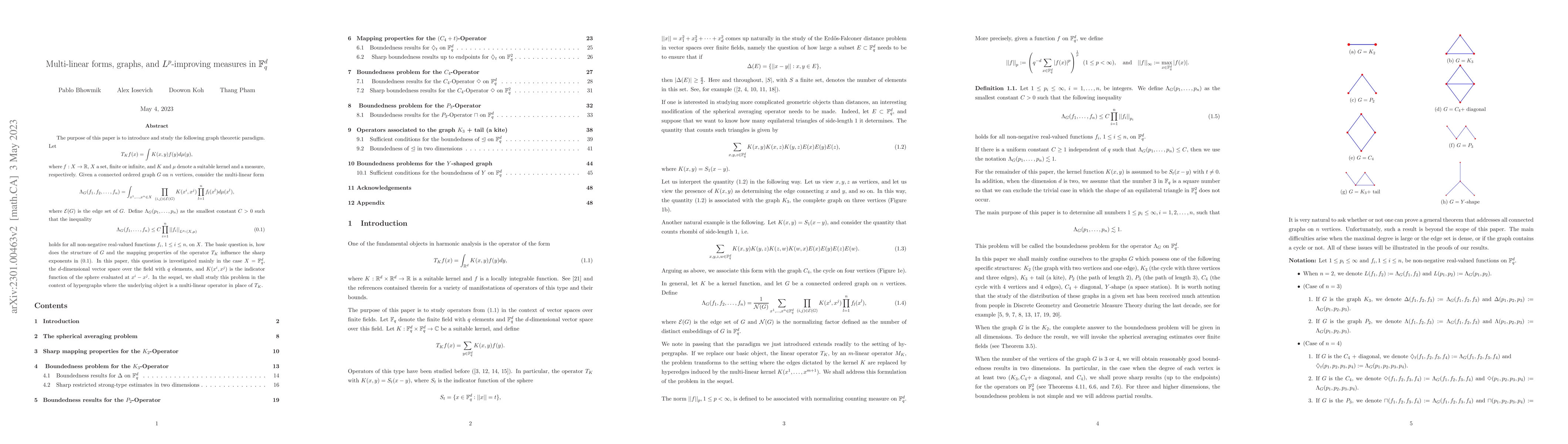 Thumbnail for Multi-linear forms, graphs, and $L^p$-improving measures in ${\Bbb
  F}_q^d$