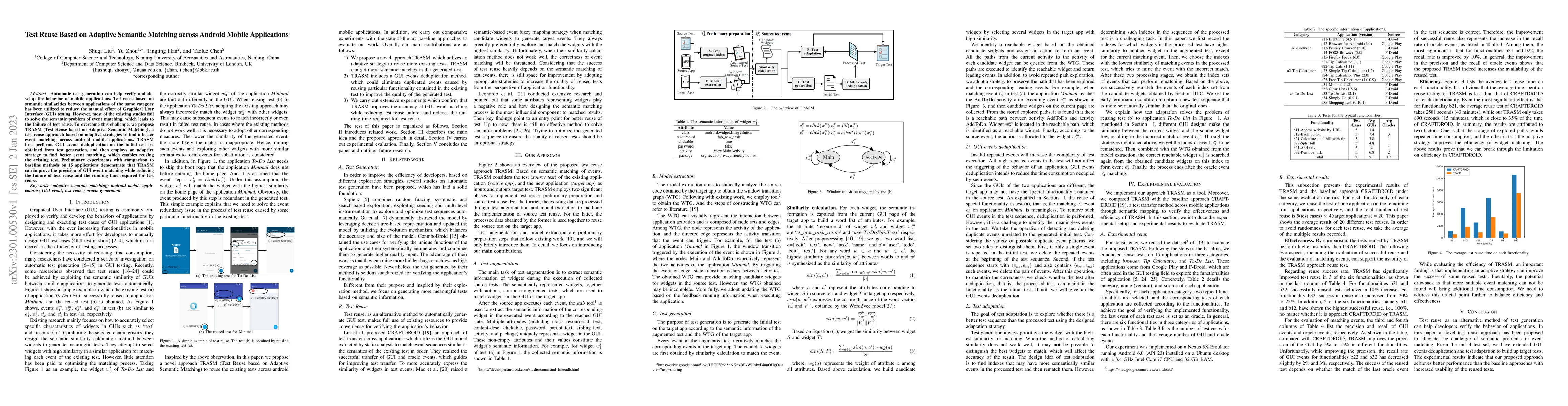 Thumbnail for Test Reuse Based on Adaptive Semantic Matching across Android Mobile
  Applications