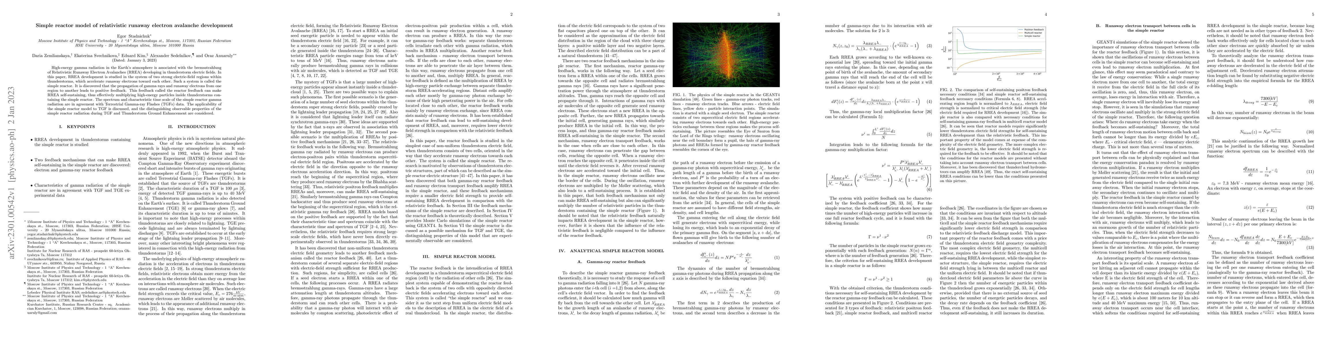 Thumbnail for Simple reactor model of relativistic runaway electron avalanche
  development