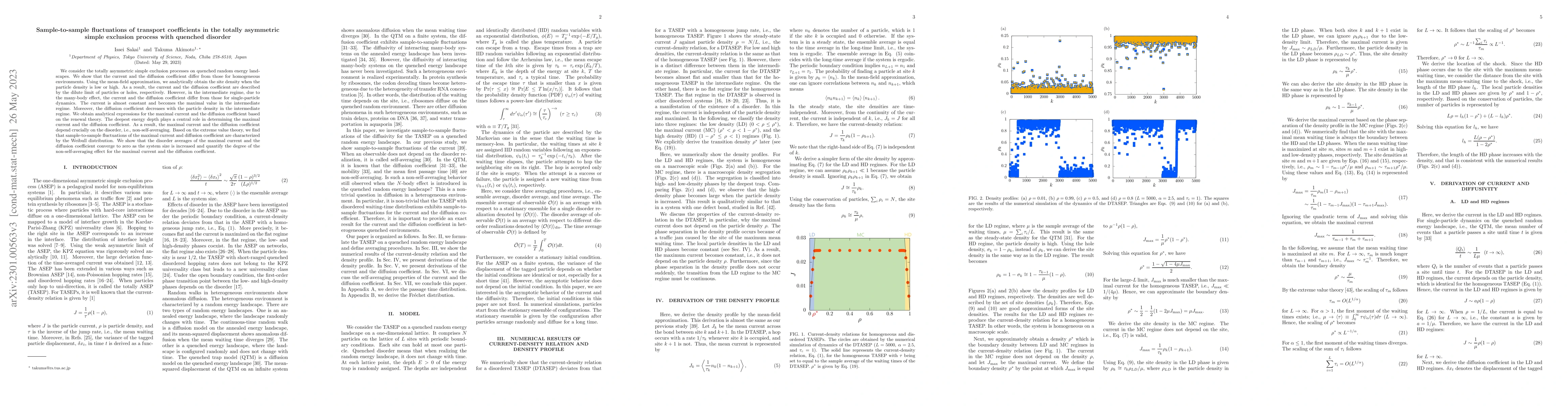 Thumbnail for Sample-to-sample fluctuations of transport coefficients in the totally
  asymmetric simple exclusion process with quenched disorder