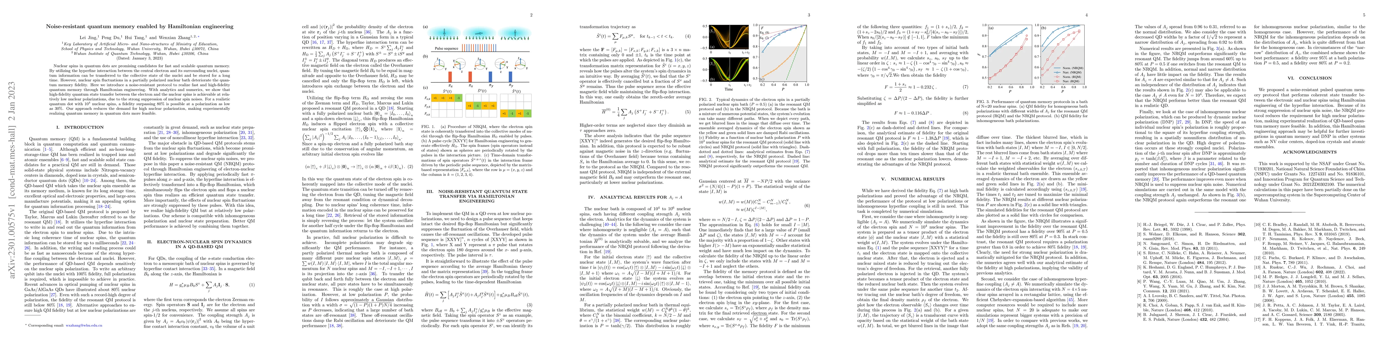 Thumbnail for Noise-resistant quantum memory enabled by Hamiltonian engineering