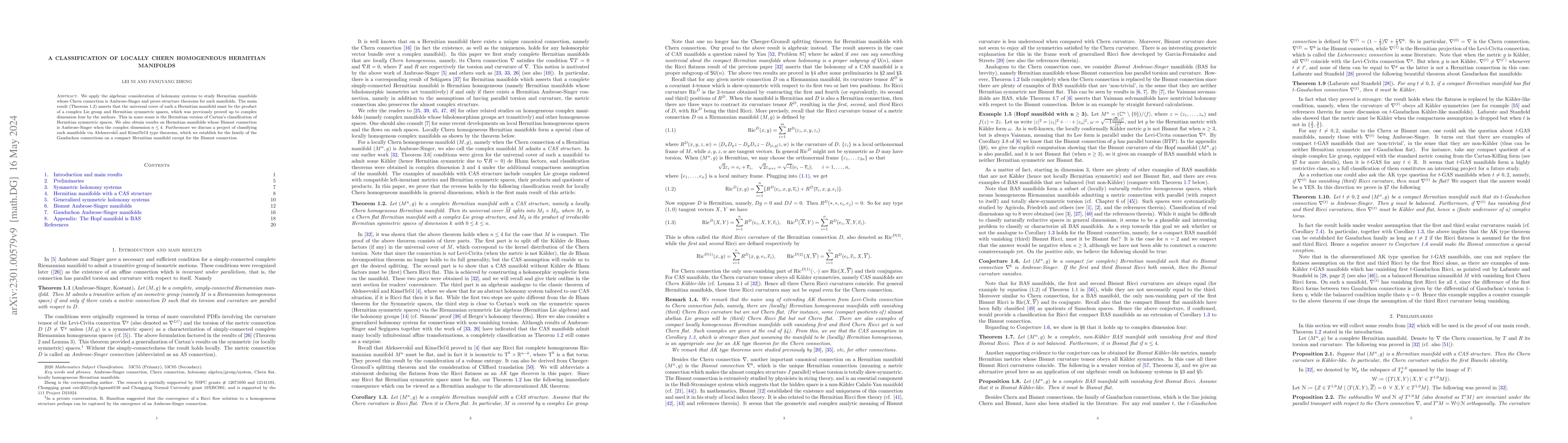 Thumbnail for A classification of locally Chern homogeneous Hermitian manifolds