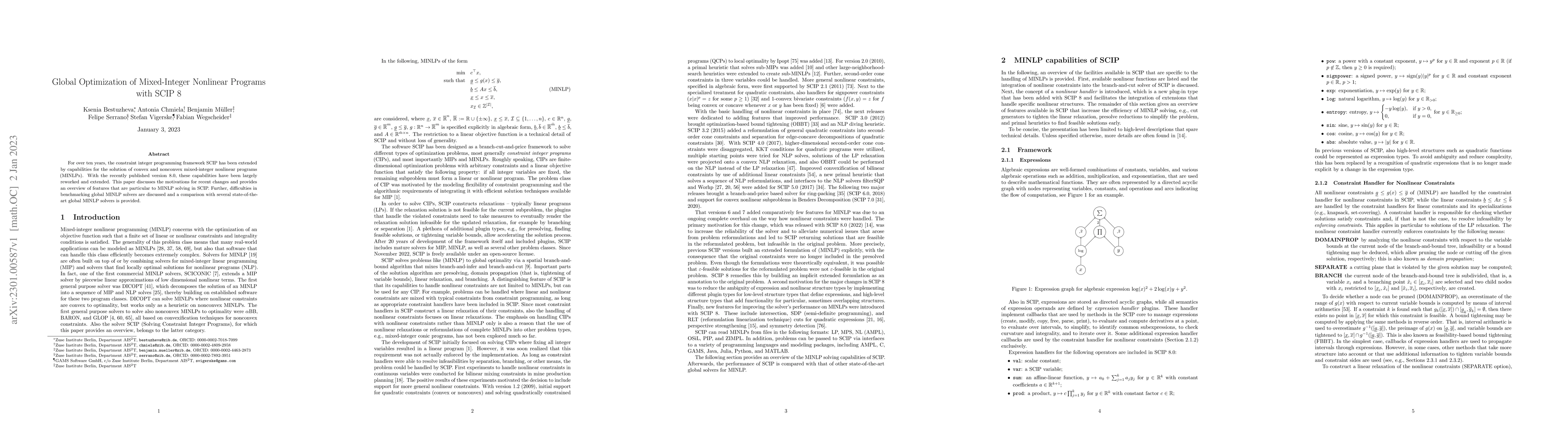 Thumbnail for Global Optimization of Mixed-Integer Nonlinear Programs with SCIP 8