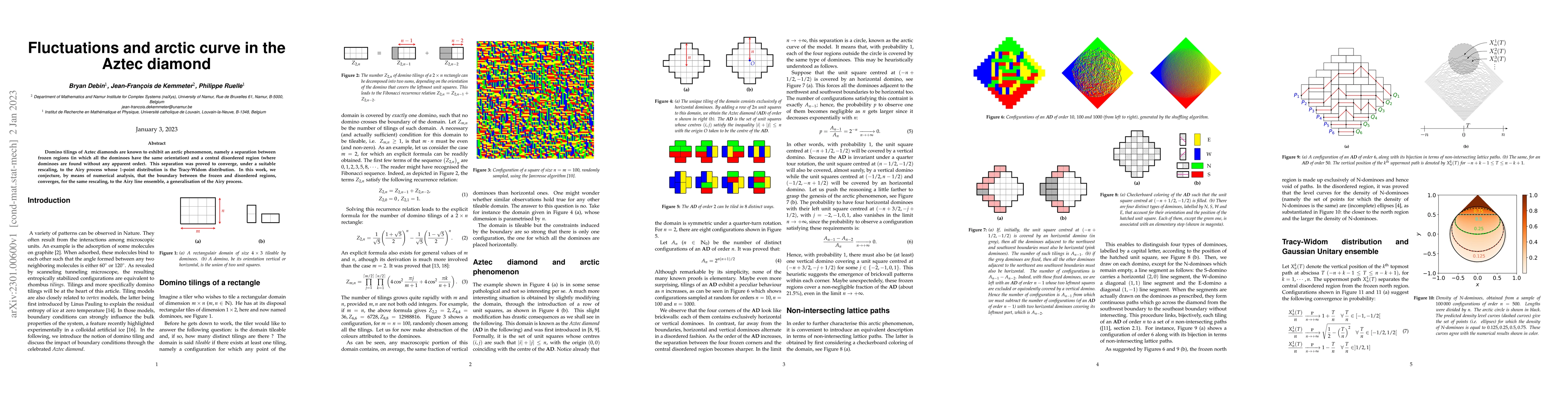 Thumbnail for Fluctuations and arctic curve in the Aztec diamond