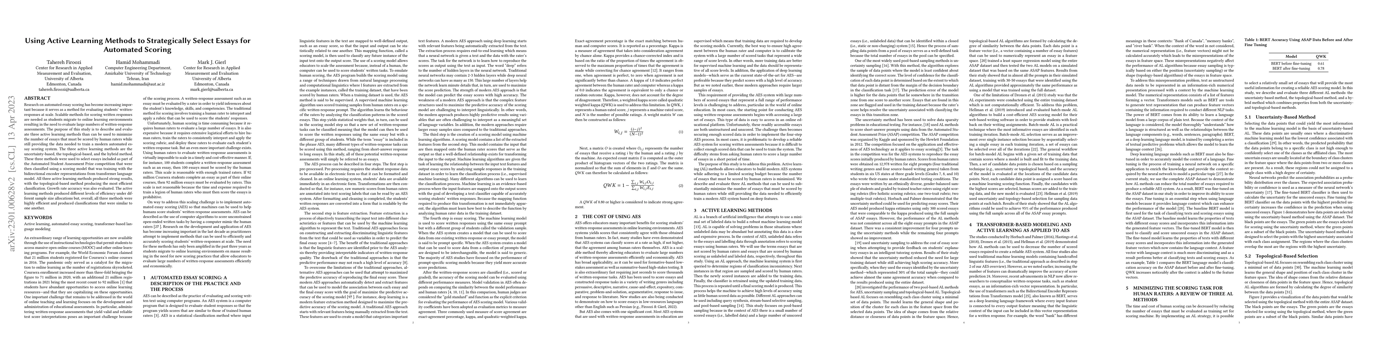 Thumbnail for Using Active Learning Methods to Strategically Select Essays for
  Automated Scoring