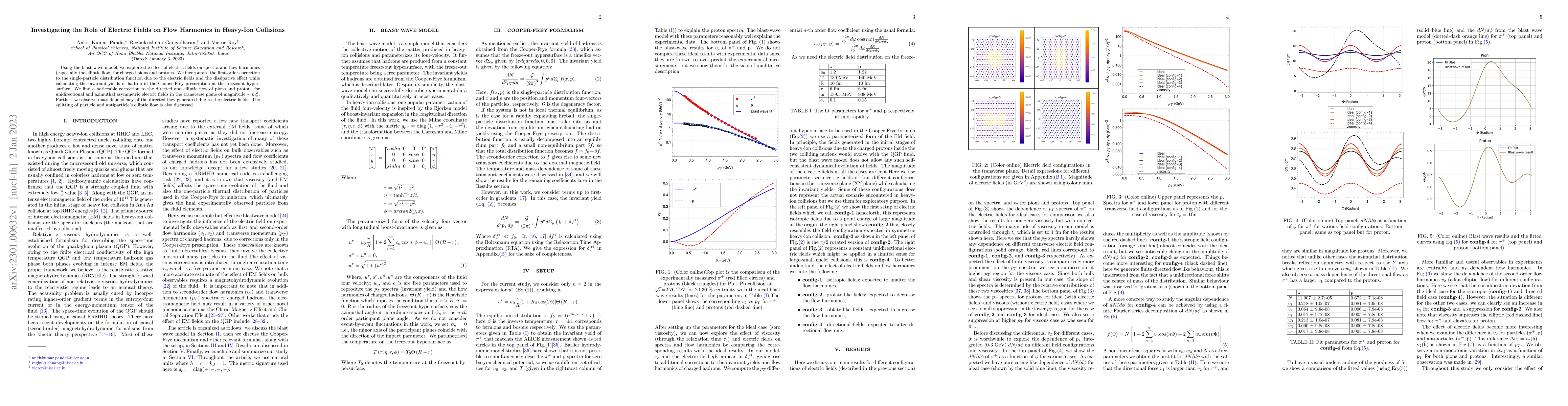 Thumbnail for Investigating the Role of Electric Fields on Flow Harmonics in Heavy-Ion
  Collisions
