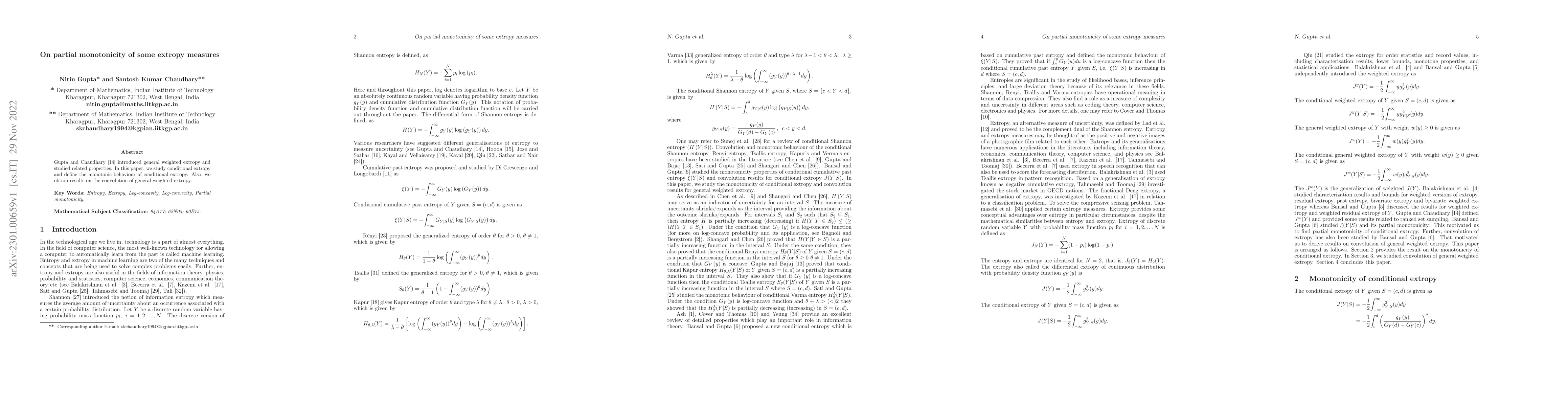 Thumbnail for On partial monotonicity of some extropy measures