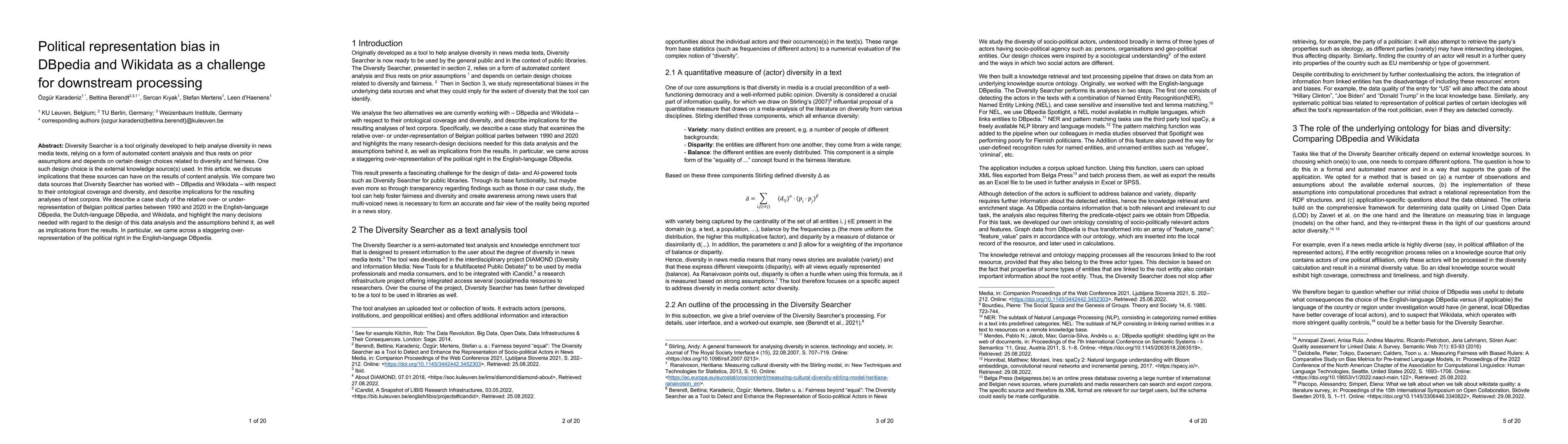 Thumbnail for Political representation bias in DBpedia and Wikidata as a challenge for
  downstream processing