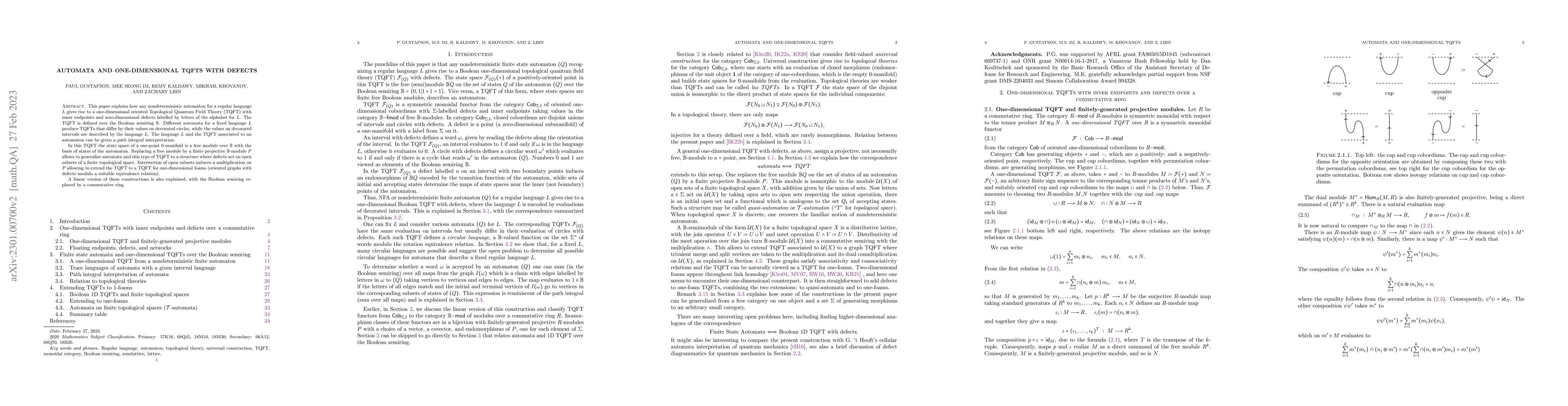 Thumbnail for Automata and one-dimensional TQFTs with defects