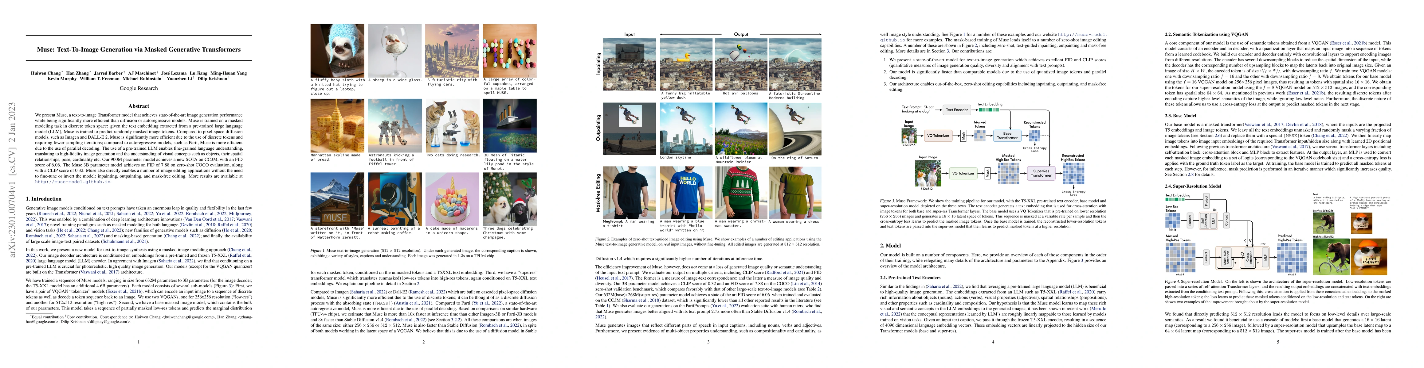 Thumbnail for Muse: Text-To-Image Generation via Masked Generative Transformers