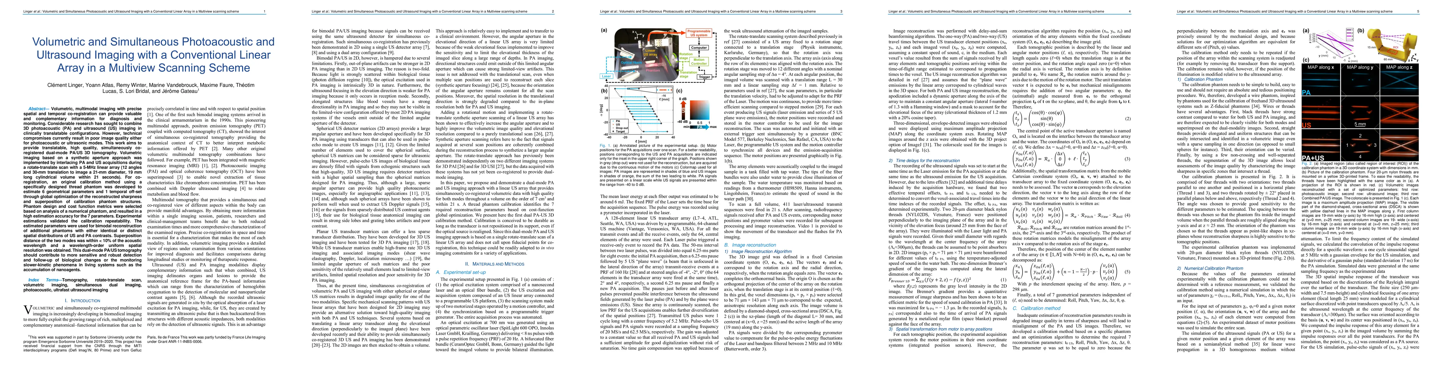 Thumbnail for Volumetric and Simultaneous Photoacoustic and Ultrasound Imaging with a
  Conventional Linear Array in a Multiview Scanning Scheme