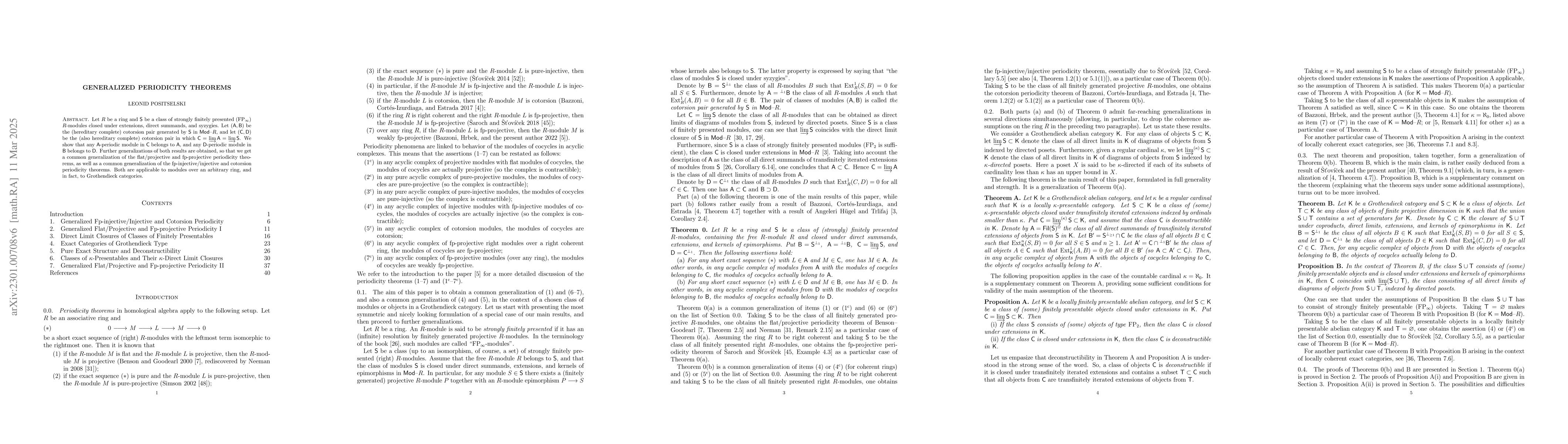 Thumbnail for Generalized periodicity theorems