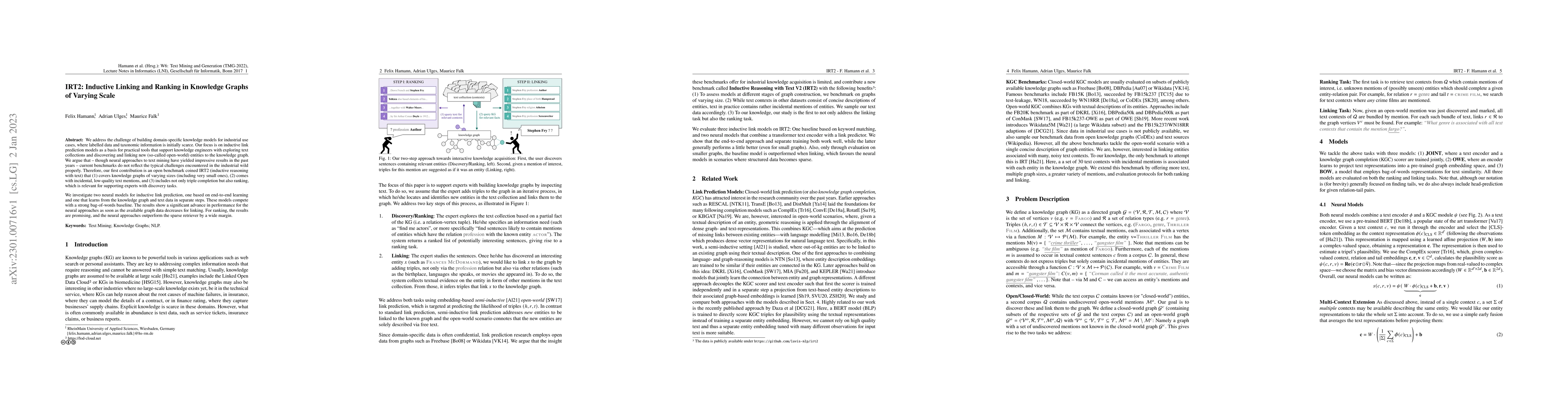 Thumbnail for IRT2: Inductive Linking and Ranking in Knowledge Graphs of Varying Scale