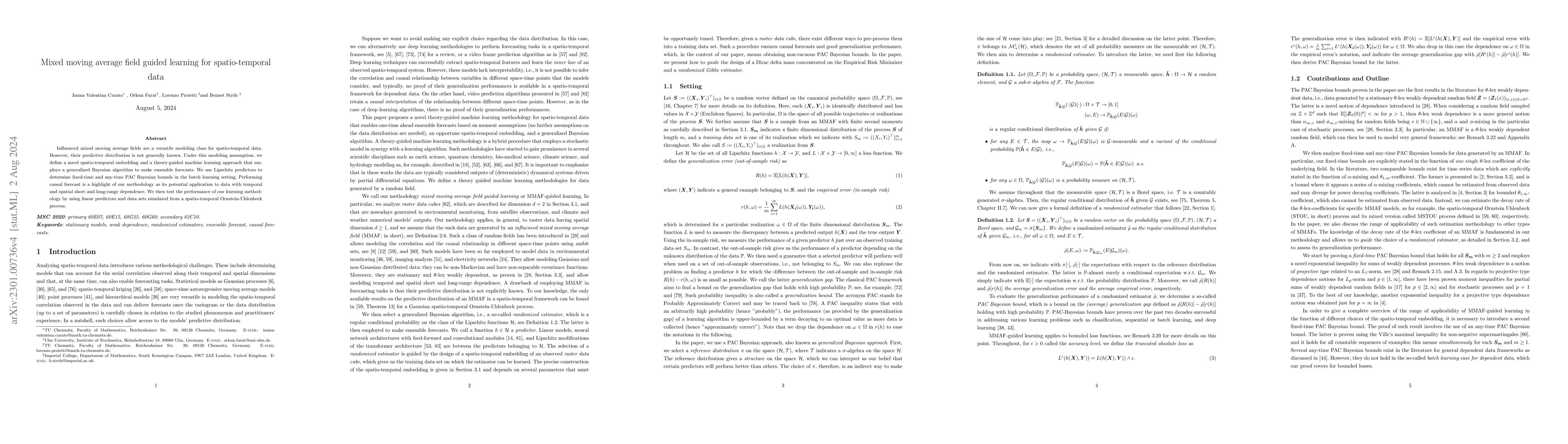 Thumbnail for Mixed moving average field guided learning for spatio-temporal data