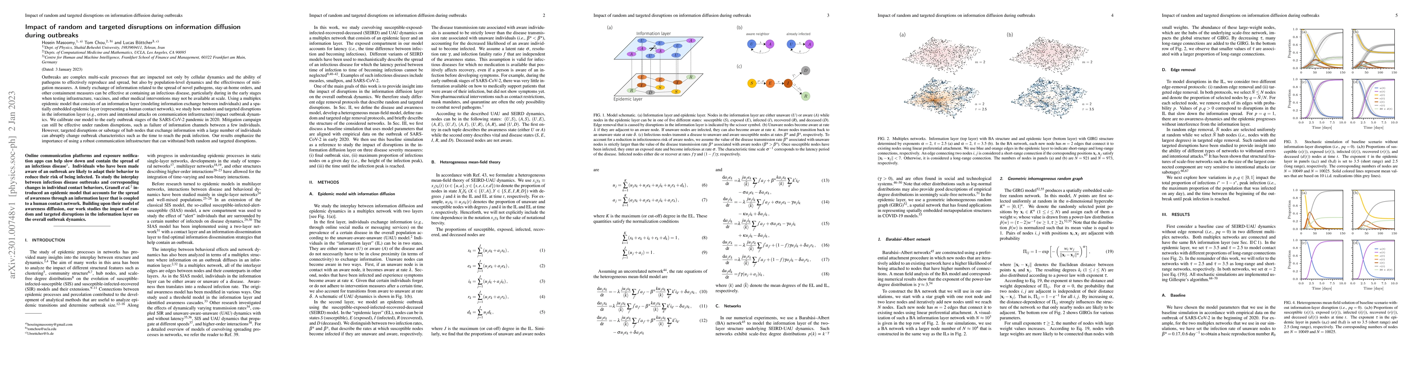 Thumbnail for Impact of random and targeted disruptions on information diffusion
  during outbreaks