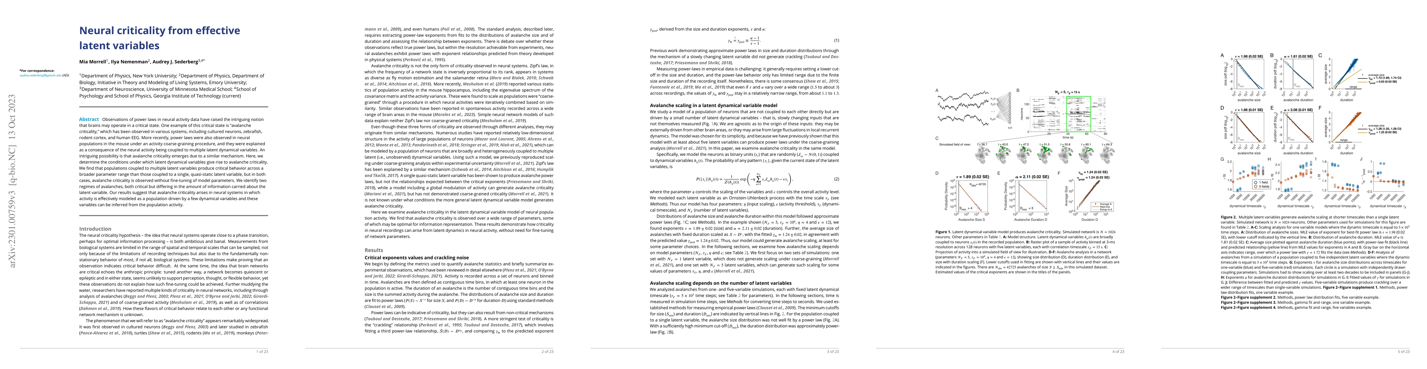 Thumbnail for Neural criticality from effective latent variables