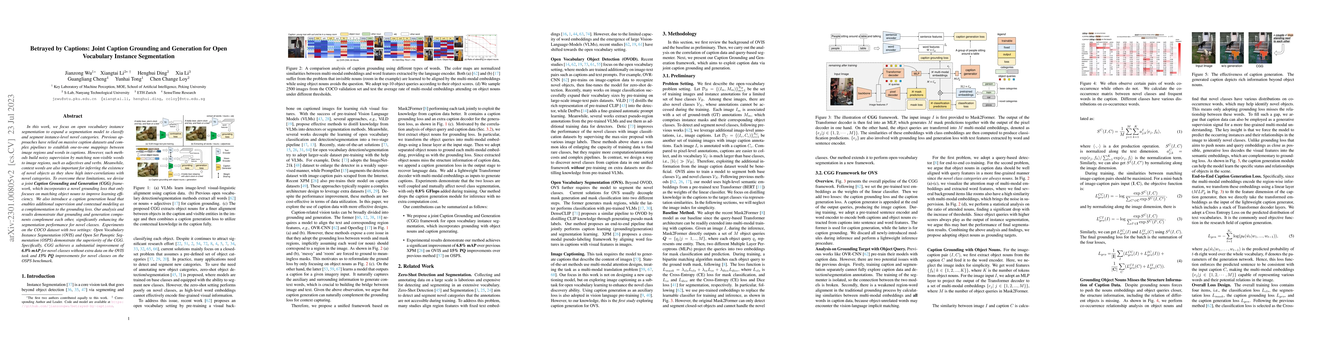 Thumbnail for Betrayed by Captions: Joint Caption Grounding and Generation for Open
  Vocabulary Instance Segmentation
