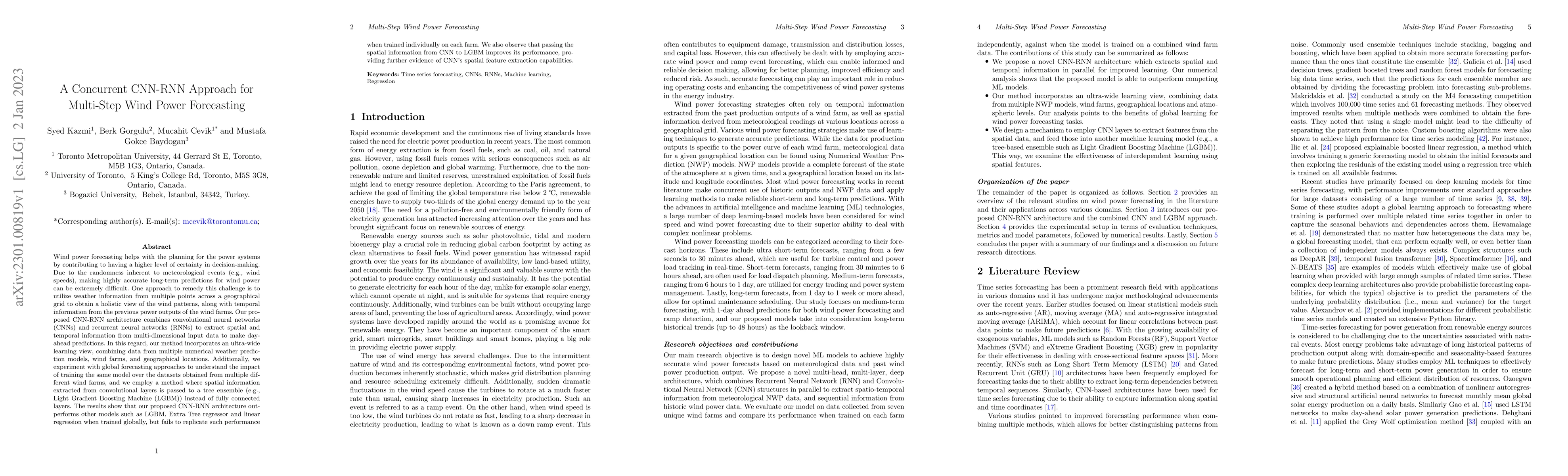Thumbnail for A Concurrent CNN-RNN Approach for Multi-Step Wind Power Forecasting