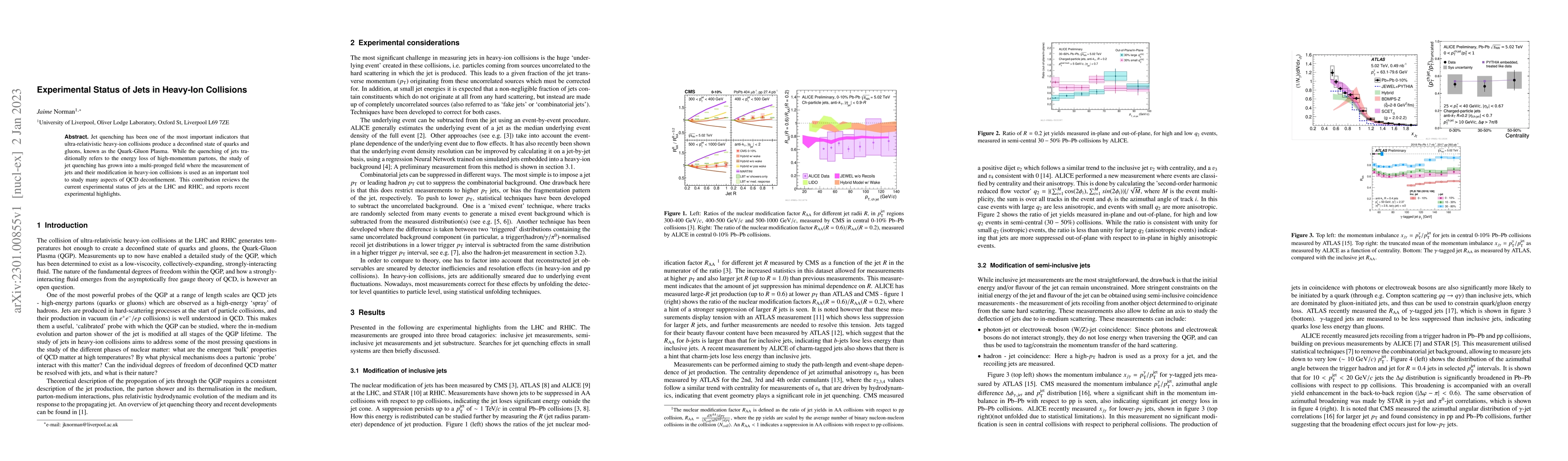 Thumbnail for Experimental Status of Jets in Heavy-Ion Collisions
