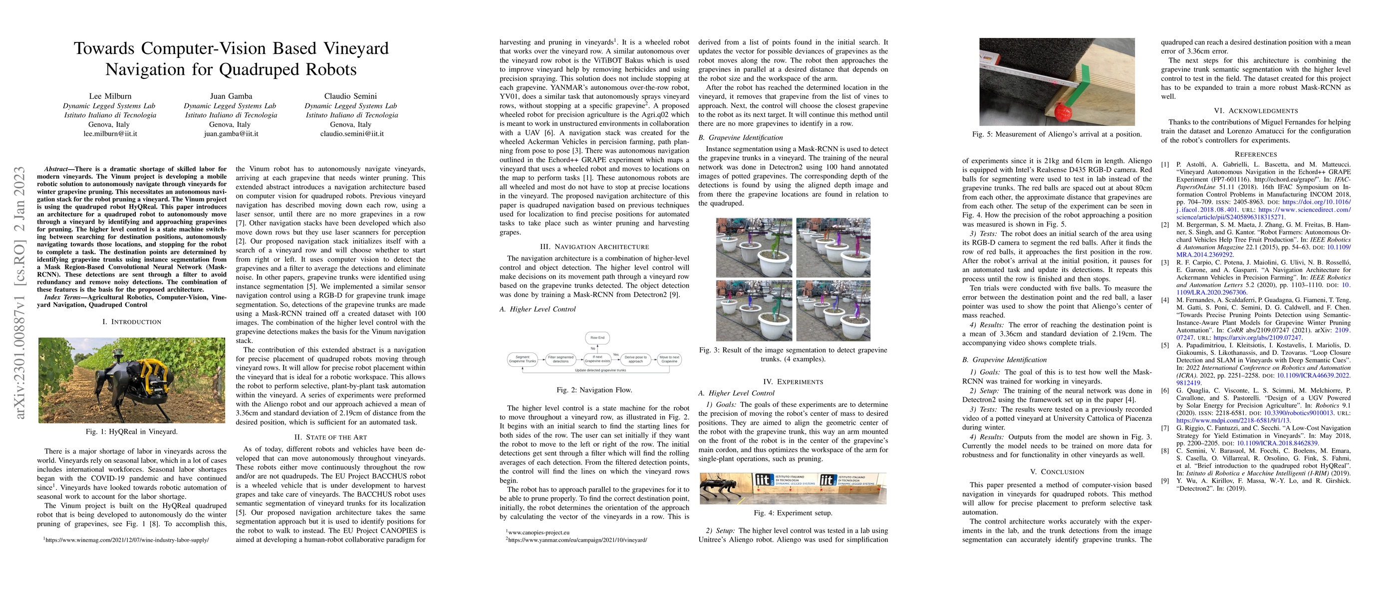 Thumbnail for Towards Computer-Vision Based Vineyard Navigation for Quadruped Robots
