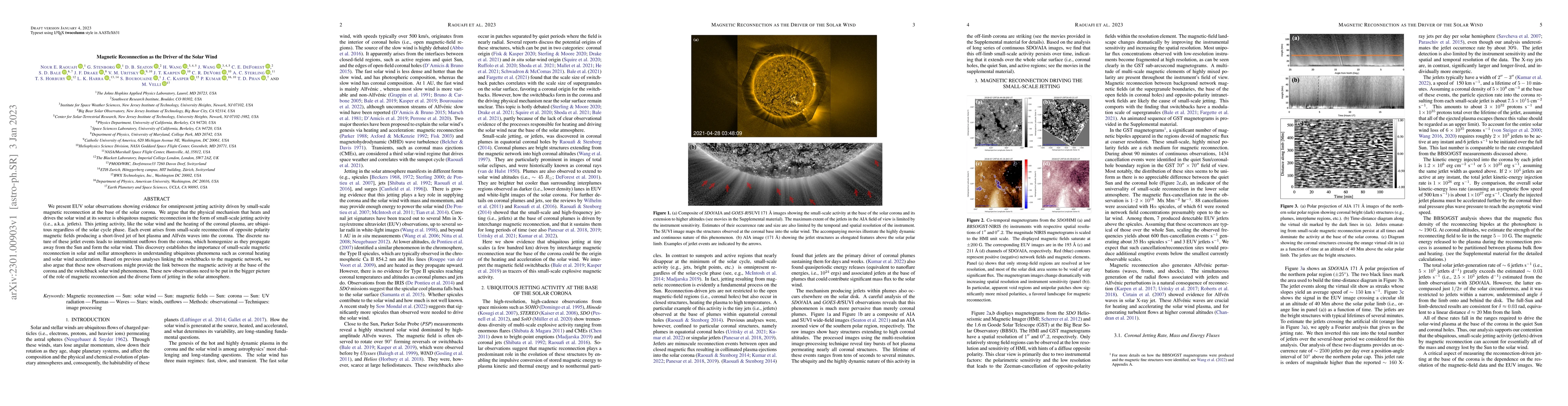Thumbnail for Magnetic Reconnection as the Driver of the Solar Wind